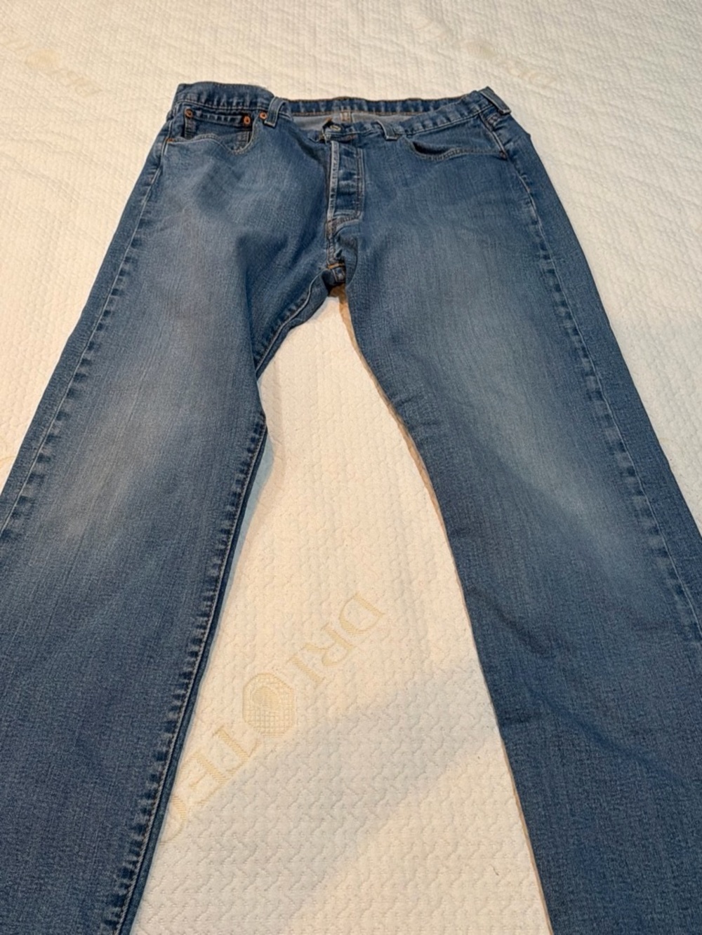 501 Levis Men's Straight Leg Blue Denim Jeans